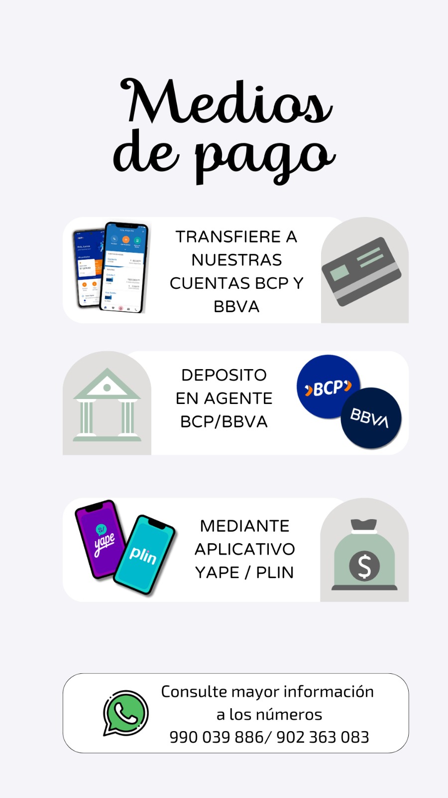 METODOS DE PAGO ARAPA TELECOMUNICACIONES